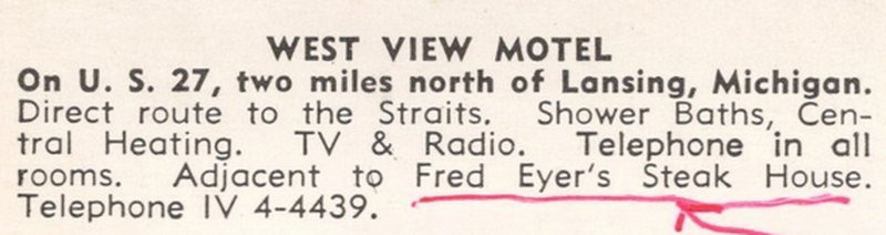 Westview Motel (West View Motel) - Vintage Postcard (newer photo)